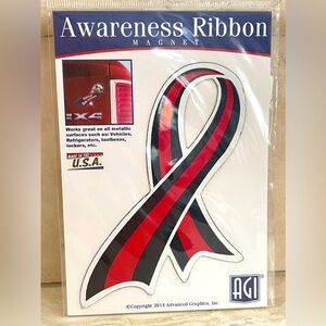 AGI FIRE FIGHTER Support Ribbon Magnet Indoor Outdoor, Support Firefighters